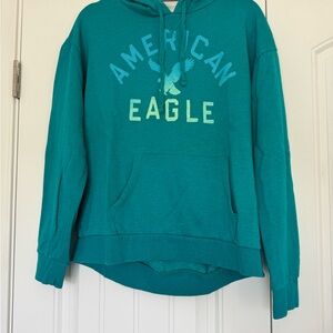 American Eagle Outfitters Women’s Teal Hoodie